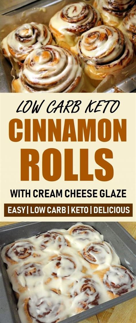 Low Carb Keto Cinnamon Rolls With Cream Cheese Glaze Recipe L Vegan