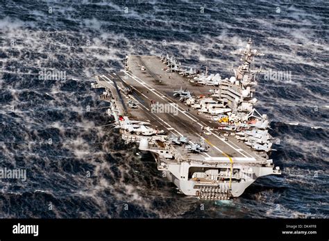 Us Navy Nuclear Powered Aircraft Carrier Uss George Hw Bush Steams