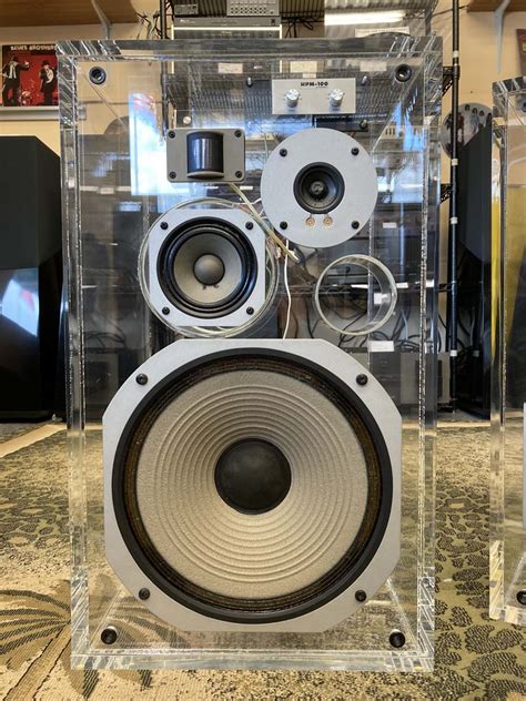 Pioneer Hpm100 Speakers In Clear Acrylic Cabinets