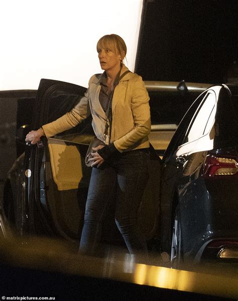 Toni Collette Films A Night Scene For Her New Series Pieces Of Her