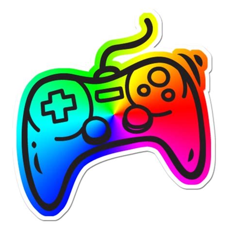 Video Game Gamer Rainbow Sticker Pack By Veritas Design Group