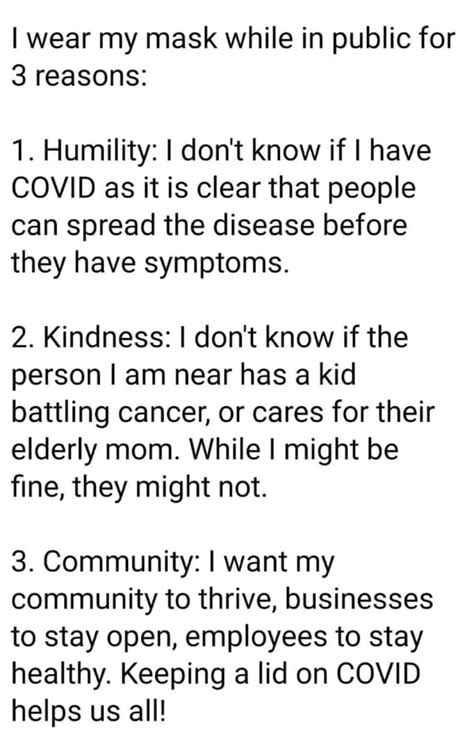 3 ﻿ so how do you know if your child has one of these cancers? I wear my mask while in public for 3 reasons: 1. Humility ...