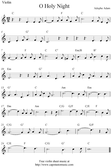 Free Printable Sheet Music Christmas Songs Violin Printable Templates