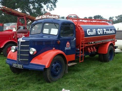 Gulf Oil Tanker Vintage Vrachtwagens Klassieke Autos Vrachtwagens