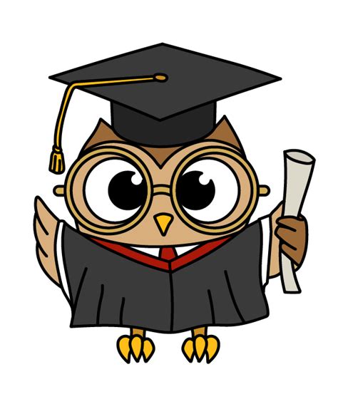 How To Draw A Graduation Owl Owls Drawing Graduation Cartoon Owl
