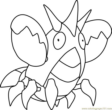 Corphish Pokemon Coloring Page Free Pokémon Coloring Pages
