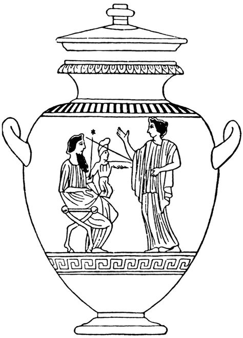 Ancient Greek Vase Clip Art Greek Drawing Ancient Greece Art