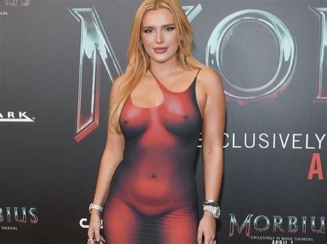 Bella Thorne Goes For Barely There At Morbius Screening In Naked Woman Syndical Chamber Dress