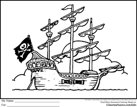 Free Printable Pirate Ship Coloring Pages Printable Templates