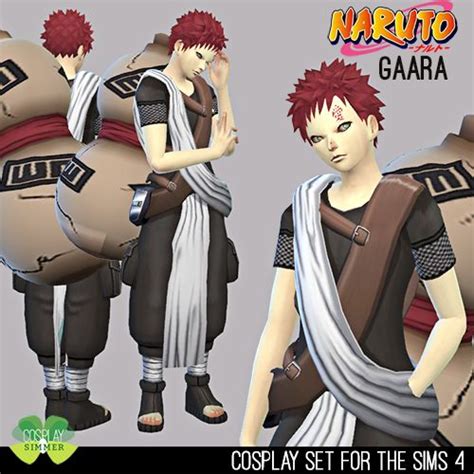 Naruto Gaara Cosplay Set For The Sims 4 Spring4sims Gaara Cosplay