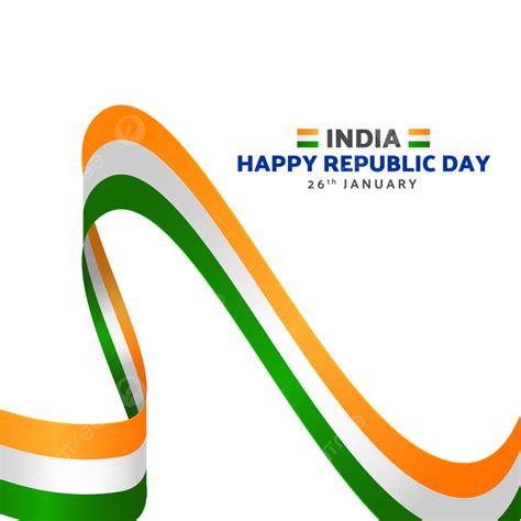 Indian Republic Day Vector Png Images Trio Colors Ribbons Indian Flag