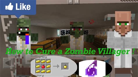 Minecraft How To Cure A Zombie Villager Youtube