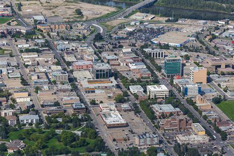 Aerial Photo Downtown Red Deer