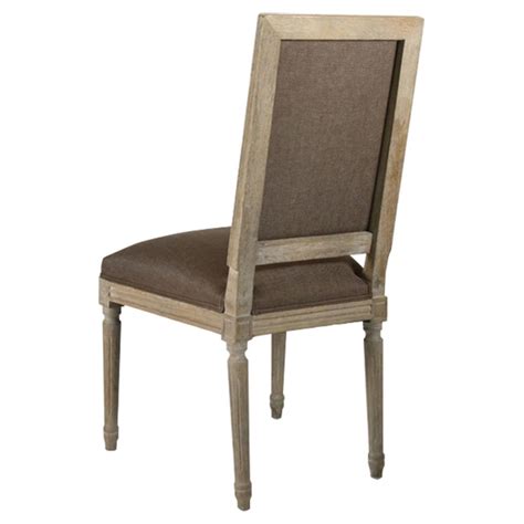 Dining chair | jonstrup | gray polyester fabric cover | metal legs painted oak | r43xs53xc84cm: French Country Louis XVI Brown Linen Limed Grey Oak Dining ...