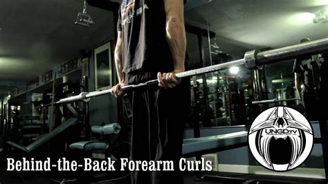 Behind The Back Forearm Curls Youtube