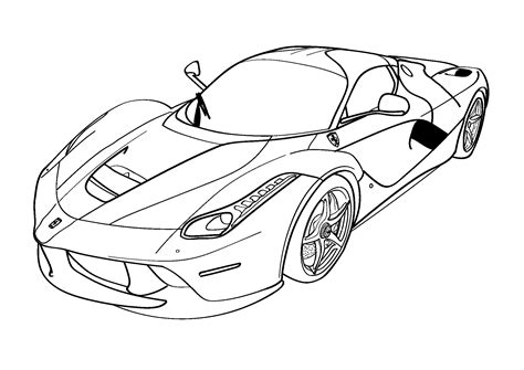 For boys and girls, kids and adults, teenagers and toddlers, preschoolers and older kids at school. Sport Cars Coloring Page Printable of Ferrari Laferrari ...