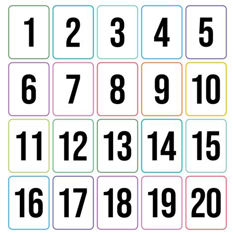 6 Best Images Of Number Flashcards 1 30 Printable Printable Number