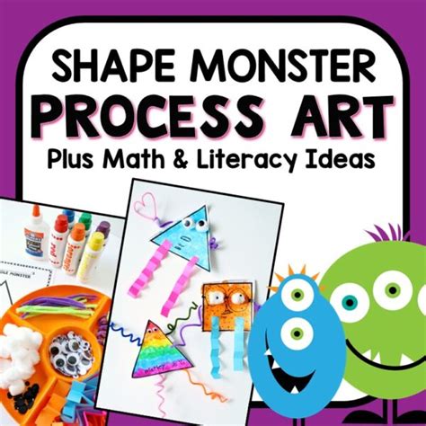 Monster Shape Art With Math And Literacy Activities Preschool Teacher 101