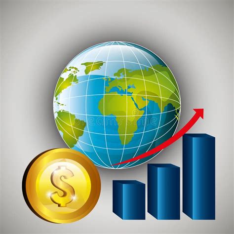 Mercato Globale E Borsa Valori Illustrazione Vettoriale Illustrazione