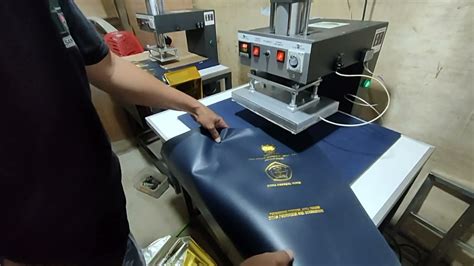 mesin Sampul Raport Proses Hotprin Dengan Klise 3mm part 1 - YouTube