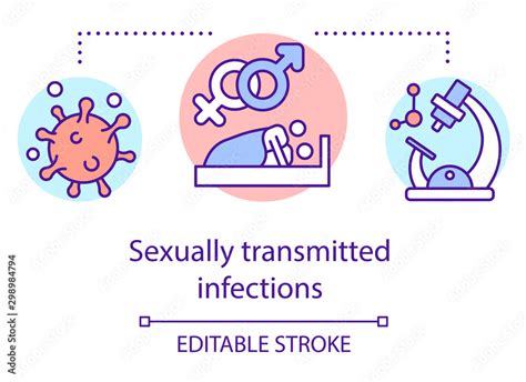 Vetor Do Stock Sexually Transmitted Infections Concept Icon Stis Idea
