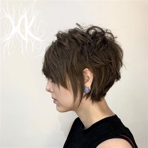 Messy Long Pixie With Long Sideburns Messy Pixie Haircut Longer Pixie