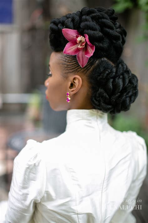 Here are the best natural hair bride looks we've ever seen!. Munaluchi Bridal Shoot Features Stunning Natural Updo ...