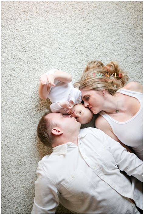You never know quite what to expect when you are getting ready for a 3 month old photo shoot! Mom and Dad with 3 month old boy www.TwinklePhoto.com | 3 ...