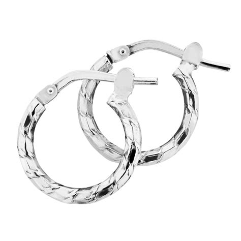 Made for you sterling silver 1/4 carat t.w. Hoop Earrings in Sterling Silver