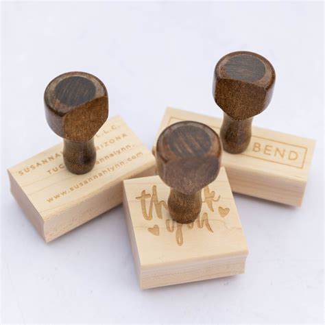 Wood Mounted Custom Rubber Stamp — Modern Maker Stamps
