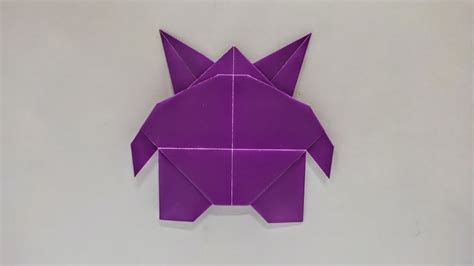How To Fold A Paper Origami Pokemon Gengar Easy Step By Step Origami