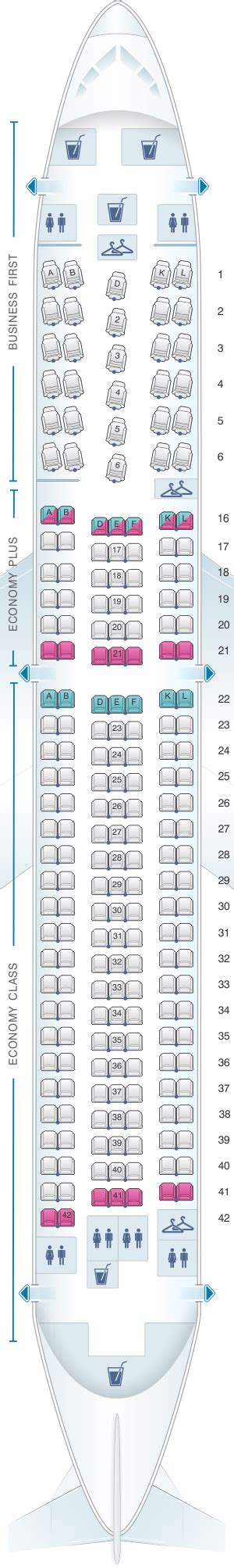Seat Map United Airlines Boeing B767 300er Version 2