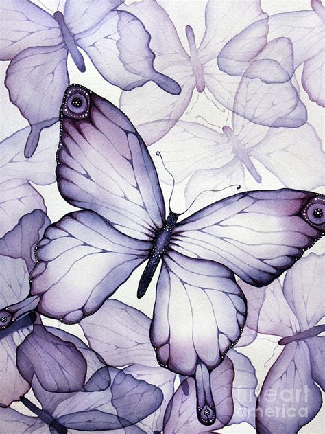 Purple Butterflies Painting By Christina Meeusen