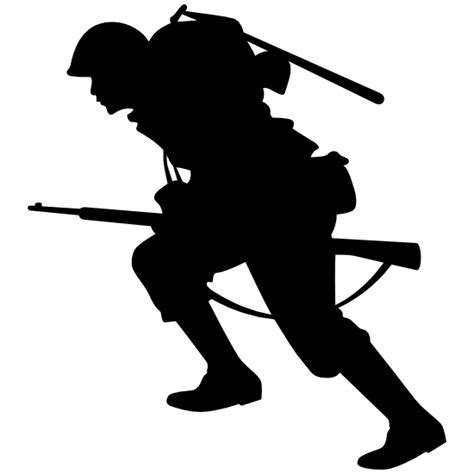Soldier Running Sticker