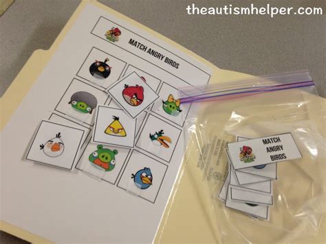 Age Appropriate Matching File Folder Activities {free} - The Autism Helper