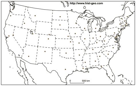 Printable Blank Map Of United States And Capitals Printable Us Maps