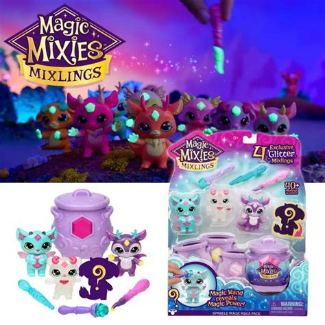 Magic Mixies Mixlings Sparkle Magic Mega 4 Pack Magic Wand Reveals
