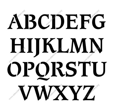 Let's begin with an example Decorative Bold Uppercase & Lowercase Letter Stencils A-Z ...
