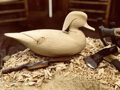 Mark Daisey Hudson Style Wood Duck Decoy Decoy Carving Bird Carving
