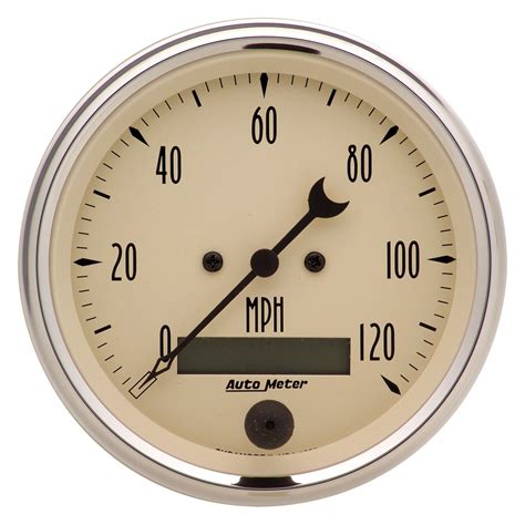 Auto Meter 1880 Antique Beige Series 3 38 Speedometer Gauge 0 120 Mph