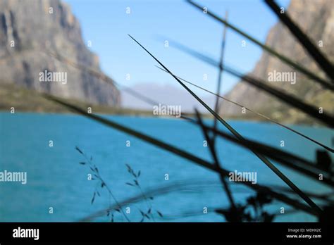 Turquoise Andean Lake Stock Photo Alamy