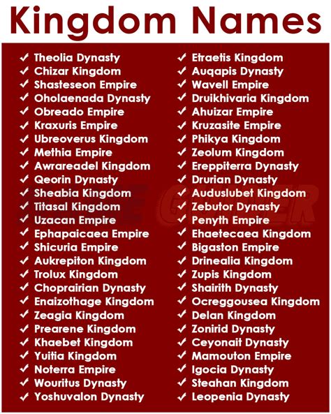 Nomes Para Reinos Medievais Fictícios