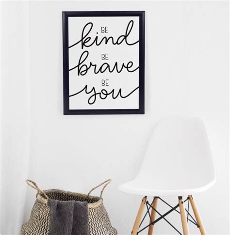 Be Kind Be Brave Be You Printable Wall Art Inspirational Etsy Ireland