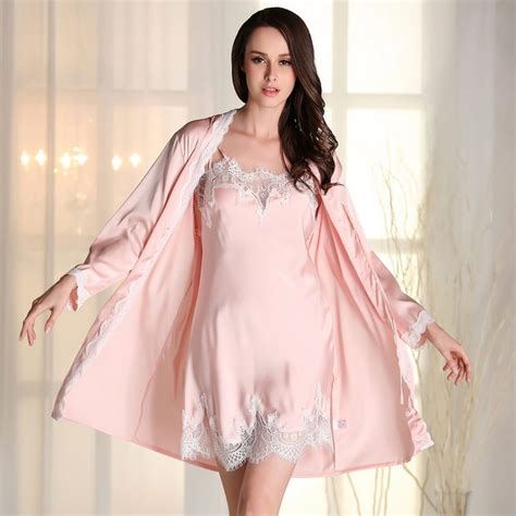 Women Dress Silk Robes Gown Sets Sexy Lace Female Lingerie Set Womens