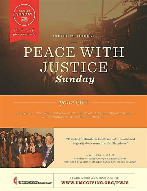 Peace With Justice Sunday Central United Methodist Church Beaver Falls
