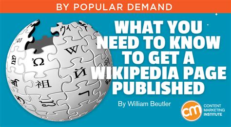 Wikipedia Article How To Get It Published