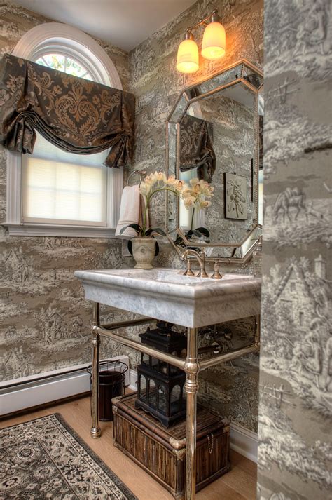 Country French Renovation French Country Powder Room Philadelphia