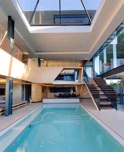 Want to see inside another luxury house with stunning interior design? Beautiful Indoor Pool 😍 Via: @lux.toys | Concrete house ...