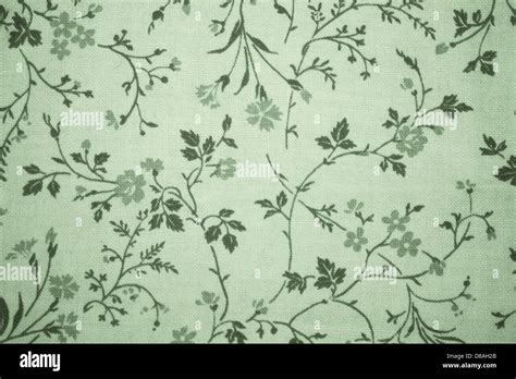 Sage Green Floral Print Fabric Texture Stock Photo Alamy