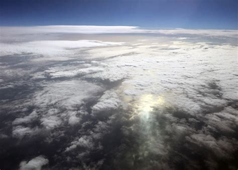 Free Images Sea Horizon Cloud Sunlight Flight Blue Plain Outer